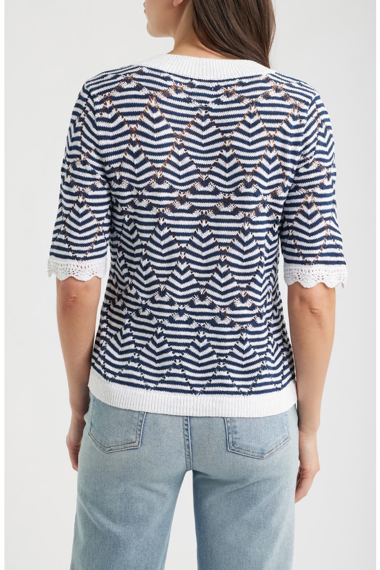 Coastline Open Stitch Sweater, Alternate, color, INDIGO MULTI