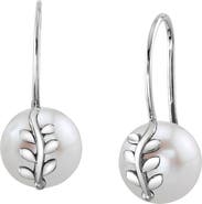 The Pearl Source Freshwater Pearl Jayne Leaf Earrings