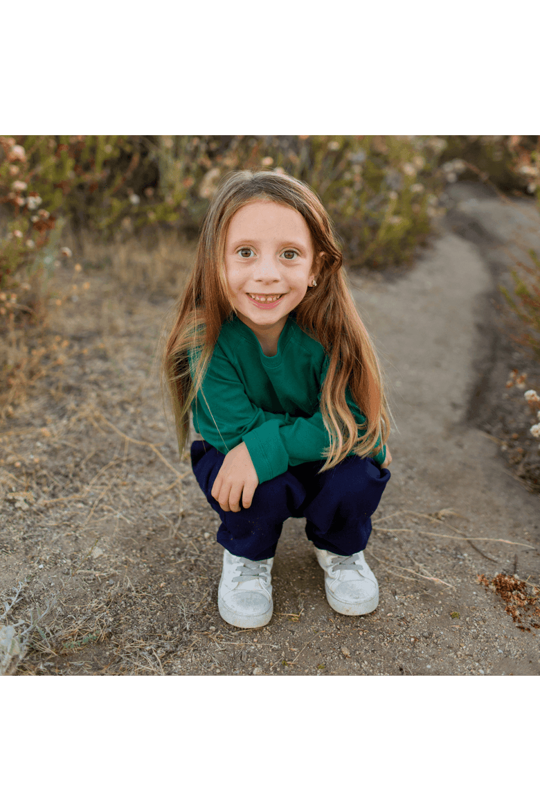 Kids' Organic Cotton Raglan T-Shirt, Alternate, color, Hunter Green