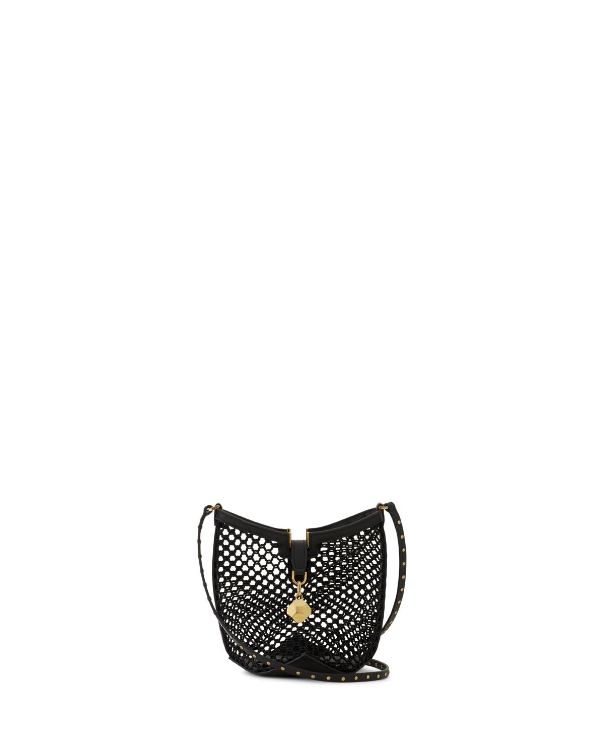 Lanvin Catch By Lanvin Small Bucket Bag In Mesh, Main, color, Black