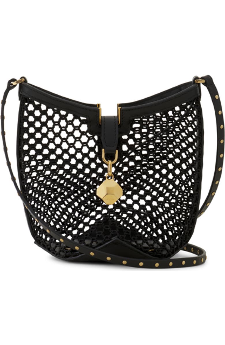Lanvin Catch By Lanvin Small Bucket Bag In Mesh, Main, color, Black