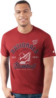 STARTER Men's Starter Red Washington Nationals Prime Time Batter T-Shirt