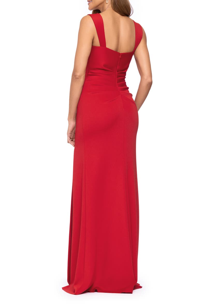 Scuba Knit Column Gown, Alternate, color, RED