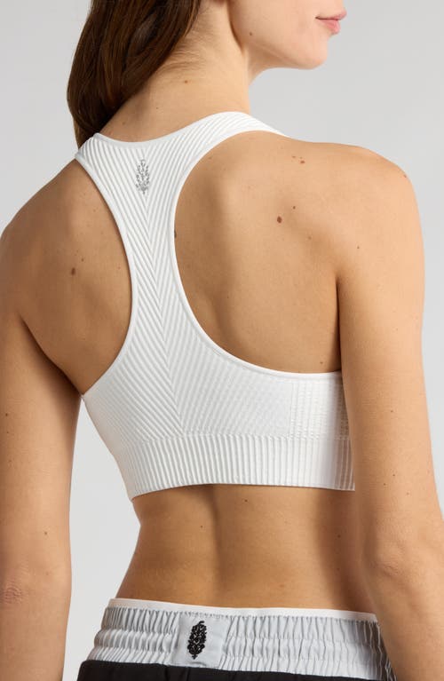 Free People Good Karma Crossback Bodysuit In White