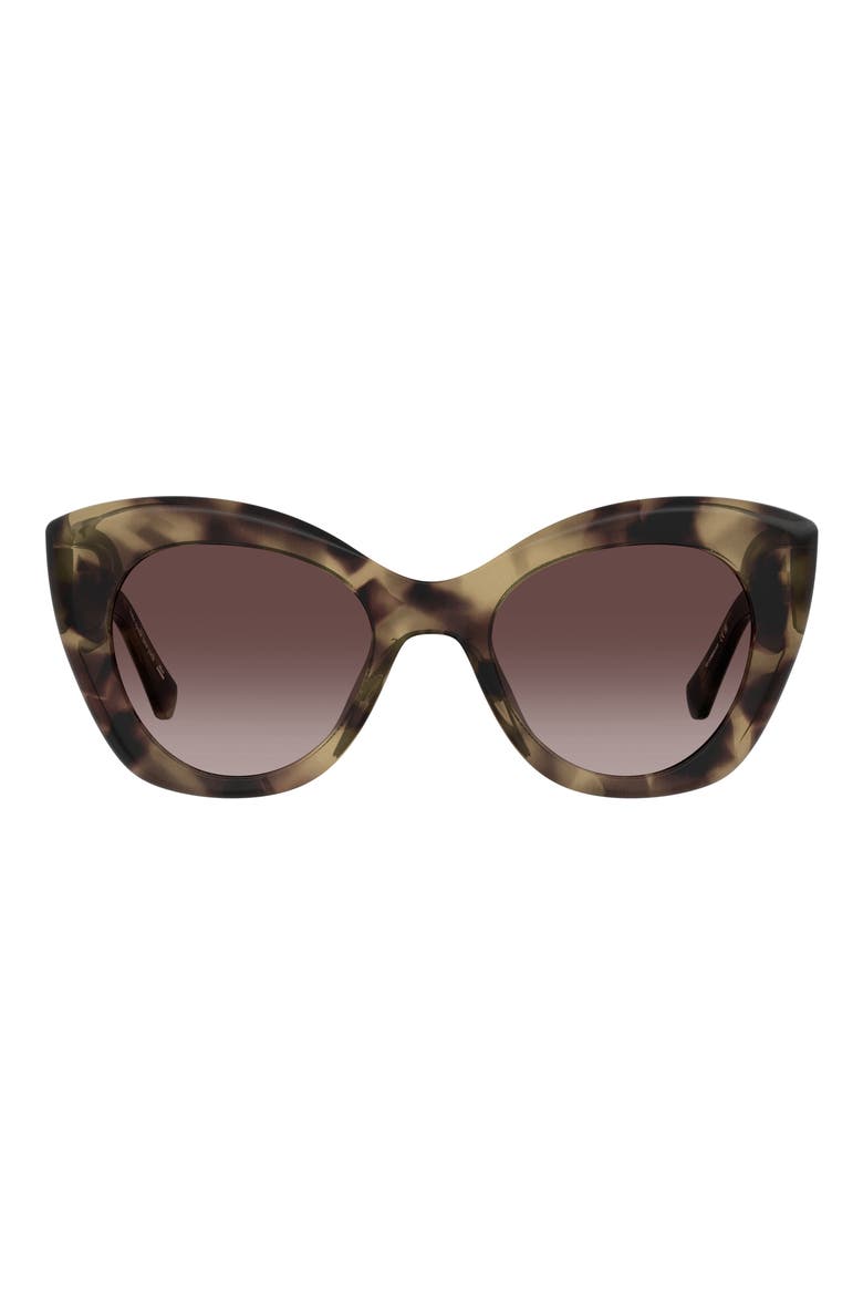 dominica 49mm gradient rectangular sunglasses, Main, color, HAVANA/ PINK DS