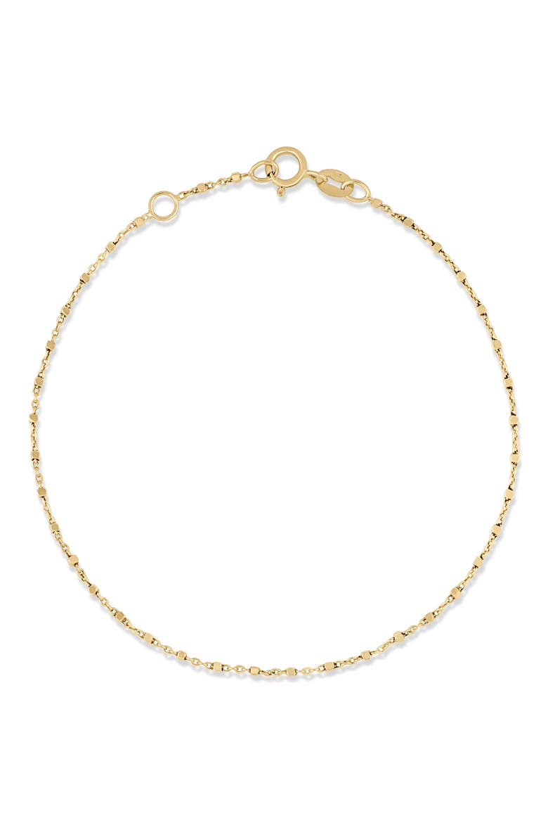 14K Gold Cube Station Bracelet, Main, color, 14K YELLOW GOLD