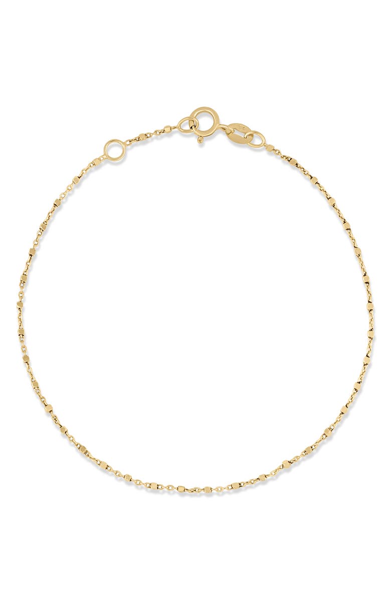 Bony Levy 14K Gold Cube Station Bracelet, Main, color, 14K Yellow Gold