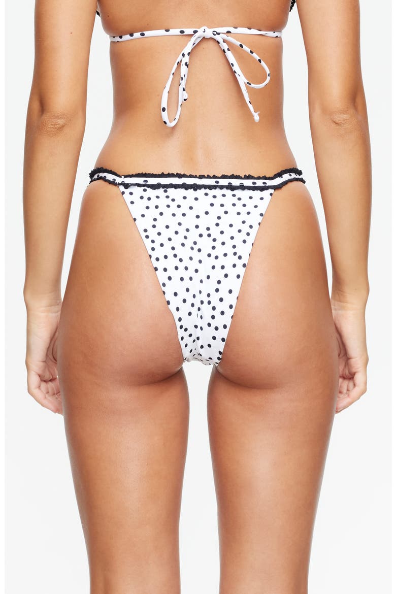 Azuri Polka Dot Bikini Bottoms, Alternate, color, PORCELAIN POLKA