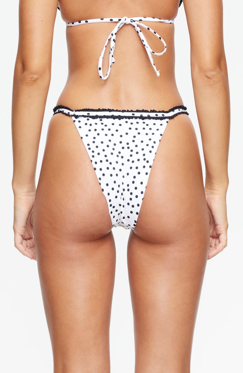 LIONESS Azuri Polka Dot Bikini Bottoms, Alternate, color, Porcelain Polka