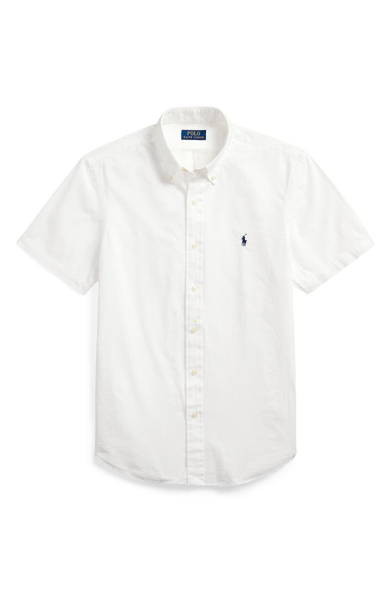 Polo Ralph Lauren Classic Fit Cotton Seersucker Button-Down Shirt, Alternate, color, 
