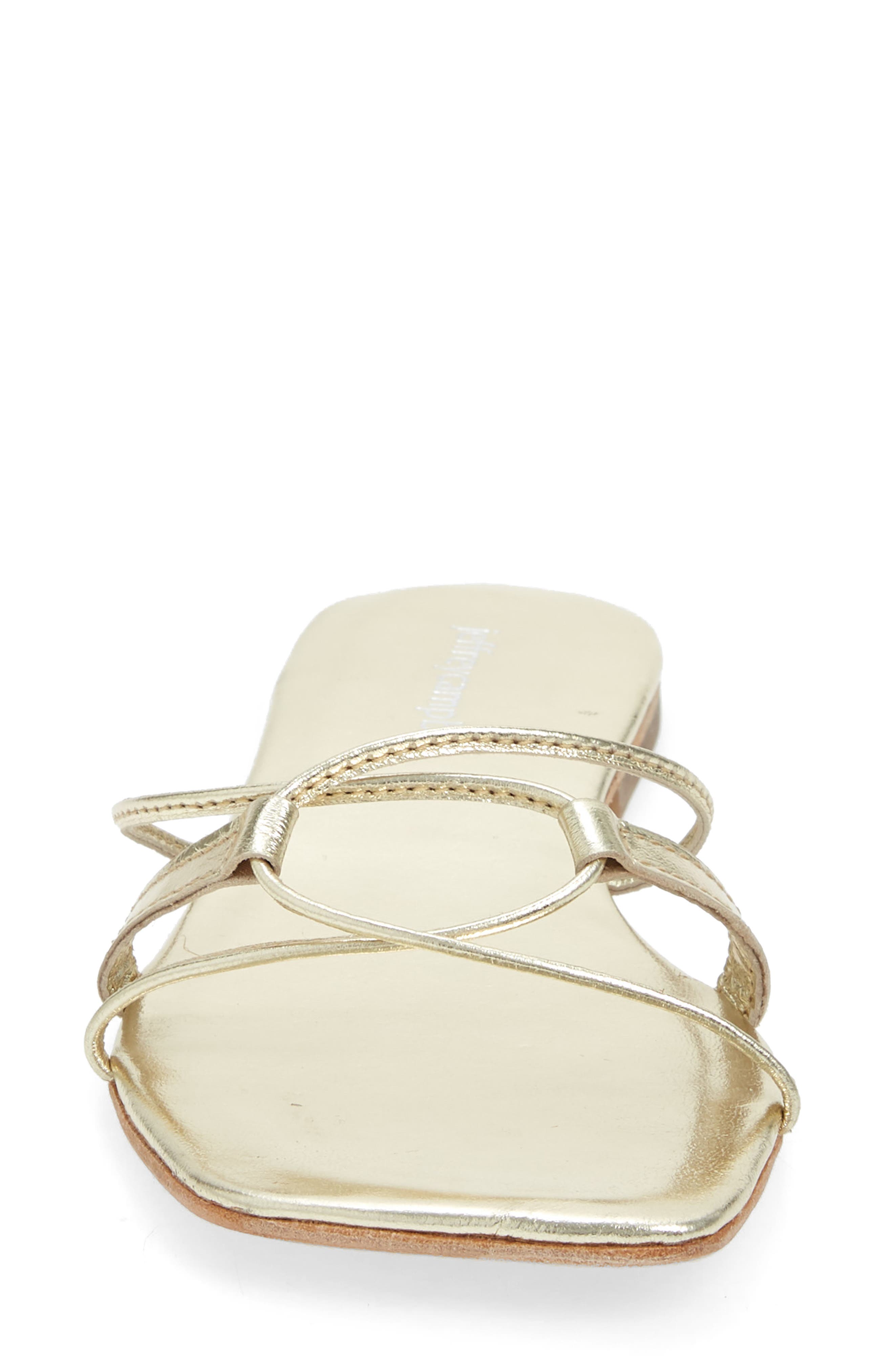 Addison Square Toe Slide Sandal, Alternate, color, GOLD