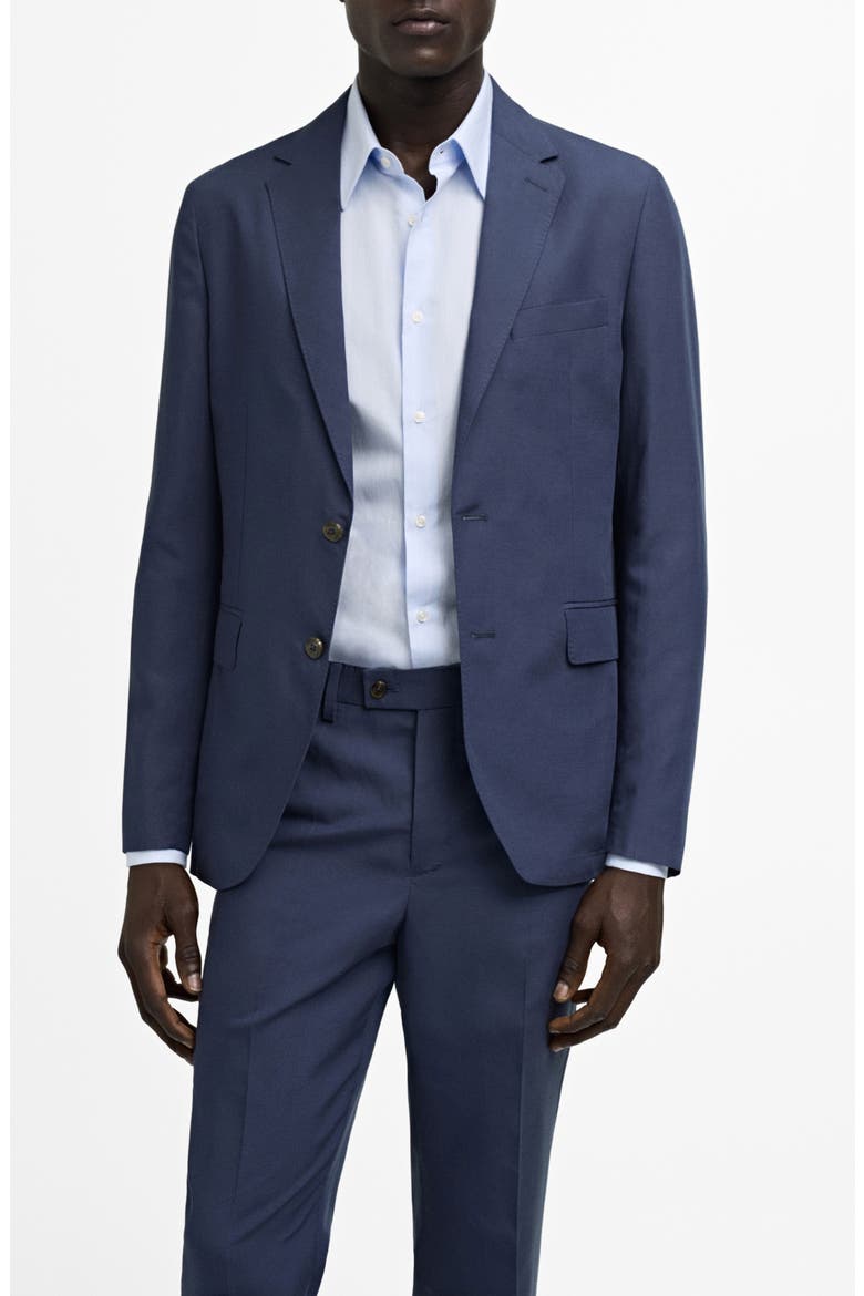 Slim Fit Blue Lyocell & Linen Sport Coat, Main, color, BLUE