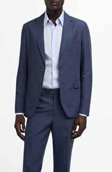 Slim Fit Blue Lyocell & Linen Sport Coat