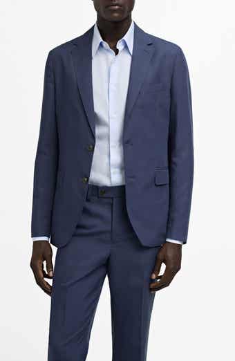 Slim Fit Blue Lyocell & Linen Sport Coat
