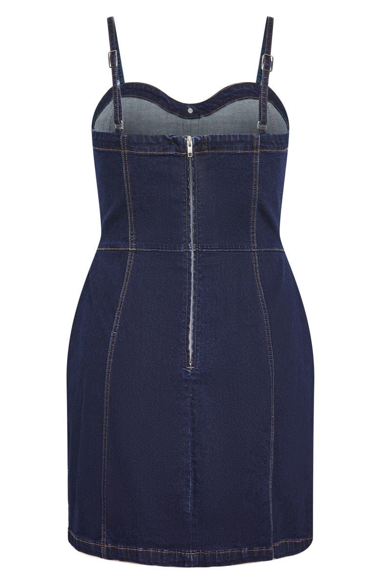 City Chic Ashlynn Sleeveless Denim Dress, Alternate, color, 