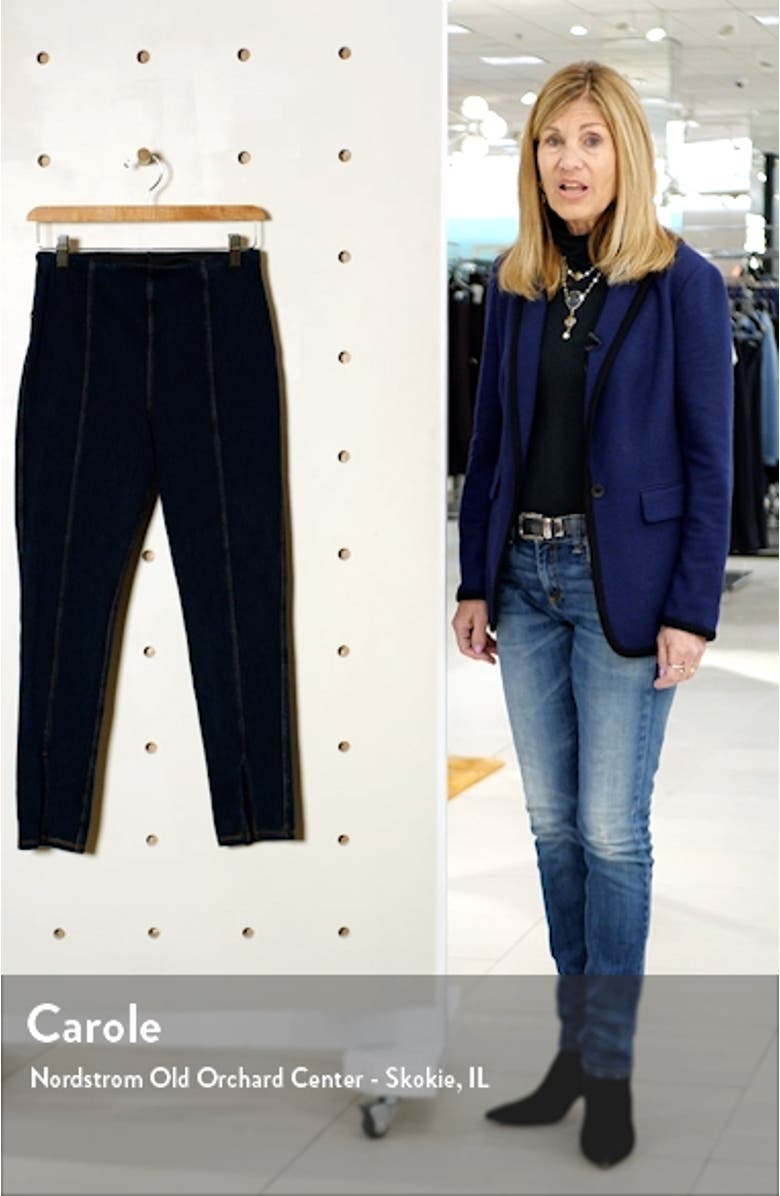 ́ Evelyn Split Hem Denim Leggings, sales video thumbnail