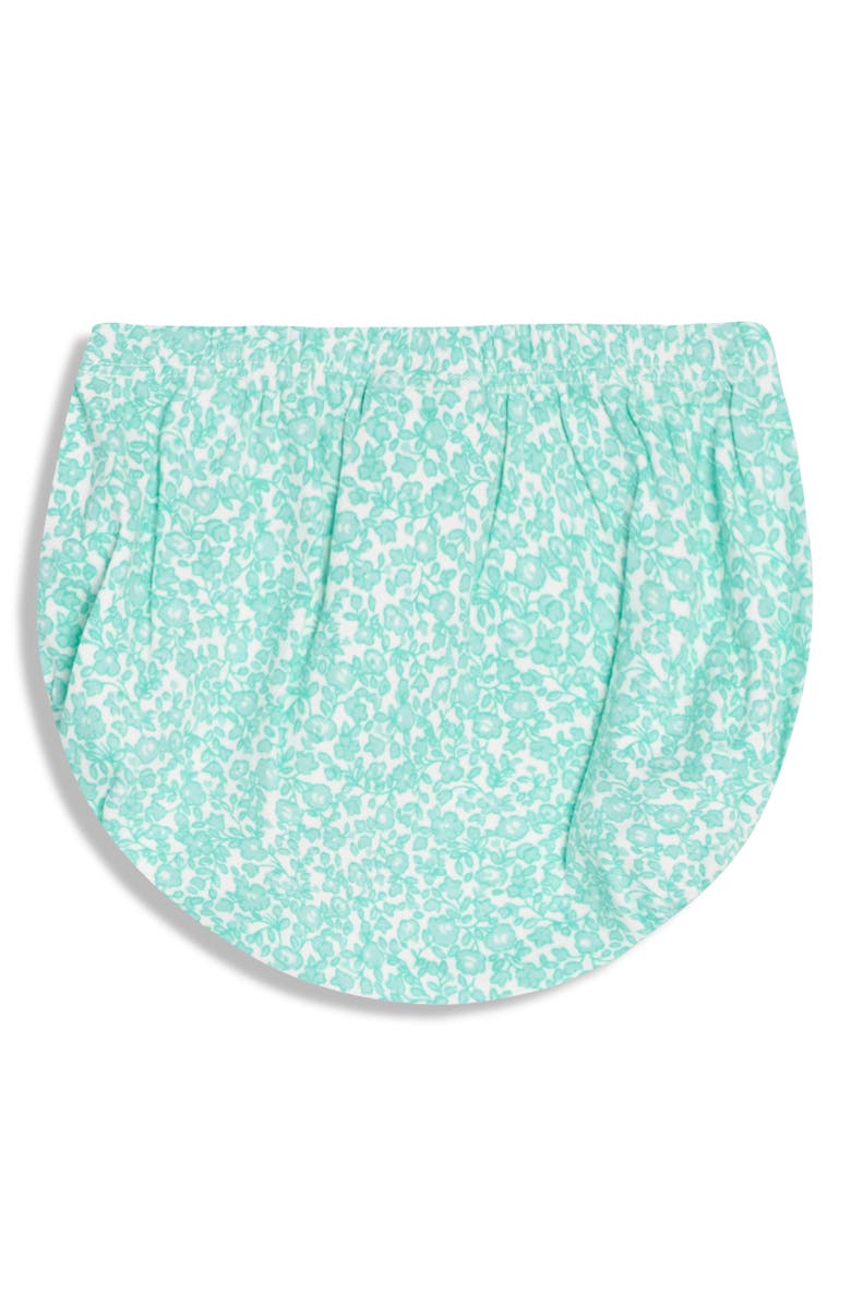 JOJO MAMAN BEBE Ditsy Floral Scallop Collar Dress & Bloomers Set, Alternate, color, Duck Egg