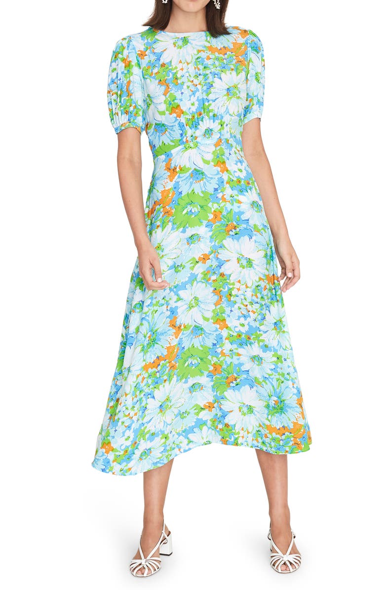 faithfull the brand green floral dress Faithfull | Women's Yerres Mini Dress Green - Final Sale main image 0