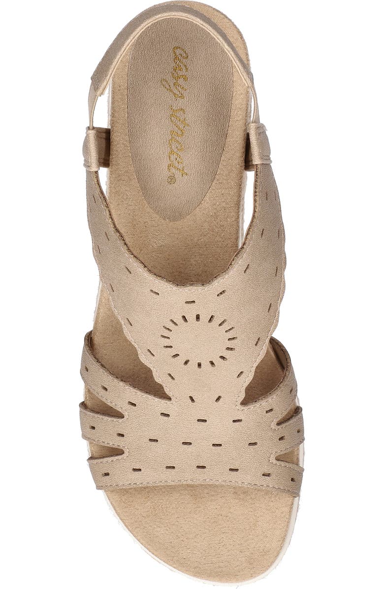 EASY STREET Fran Slingback Wedge Sandal, Alternate, color, Taupe