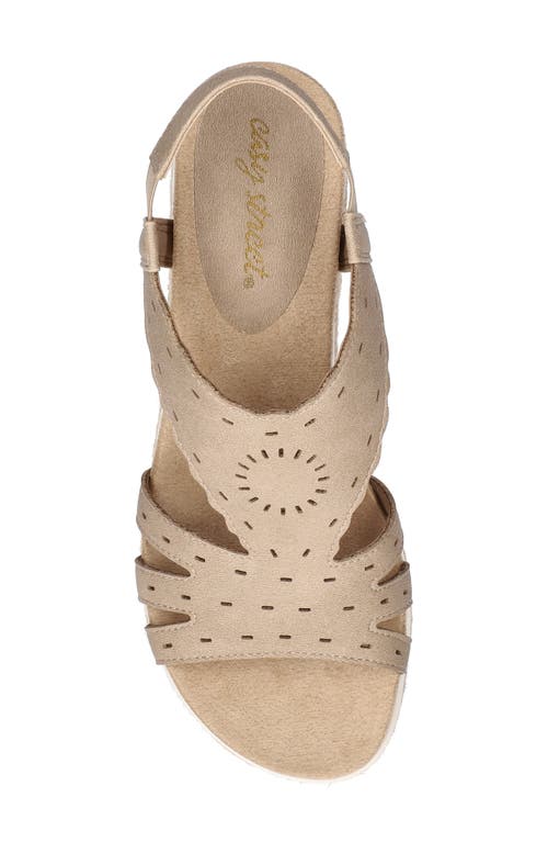 EASY STREET EASY STREET FRAN SLINGBACK WEDGE SANDAL 