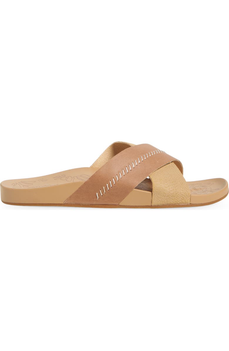 OluKai Kipea Olu Slide Sandal, Alternate, color, Warm Sand / Warm Sand