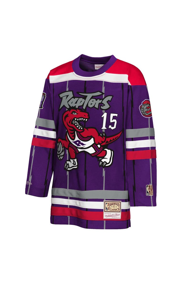 Mitchell & Ness Youth Mitchell & Ness Vince Carter Purple Toronto Raptors Maxxed Out 2.0 Fashion Hockey Jersey, Alternate, color, Purple