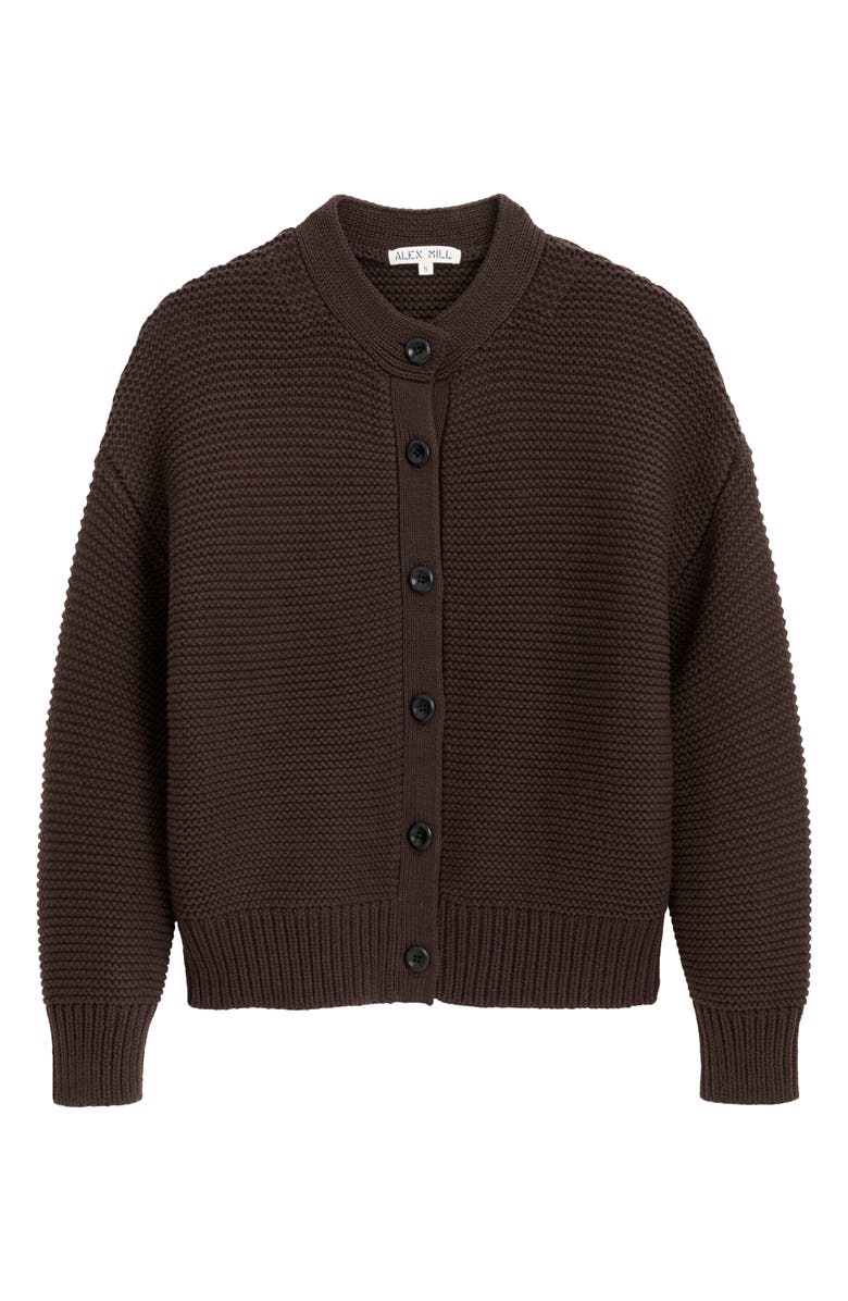 Alex Mill Chunky Cotton Cardigan, Alternate, color, Dark Chocolate