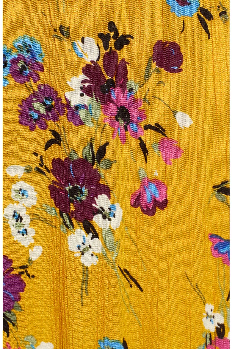 Marseille Button Front Maxi Skirt, Alternate, color, MUSTARD/ PLUM