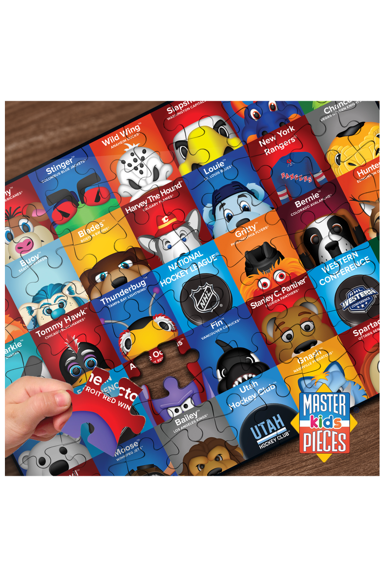 NHL Mascots 100 Piece Jigsaw Puzzle, Alternate, color, Multicolor