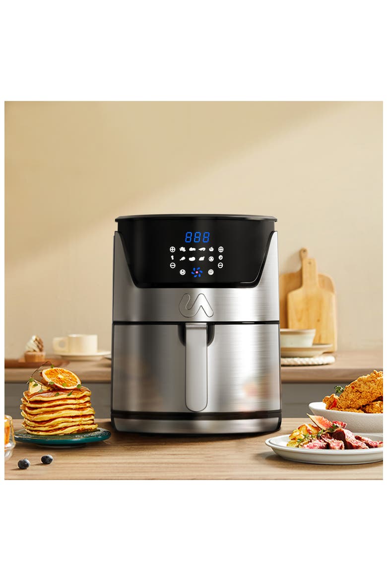 Digital 5 Quart Air Fryer, Alternate, color, STAINLESS STEEL