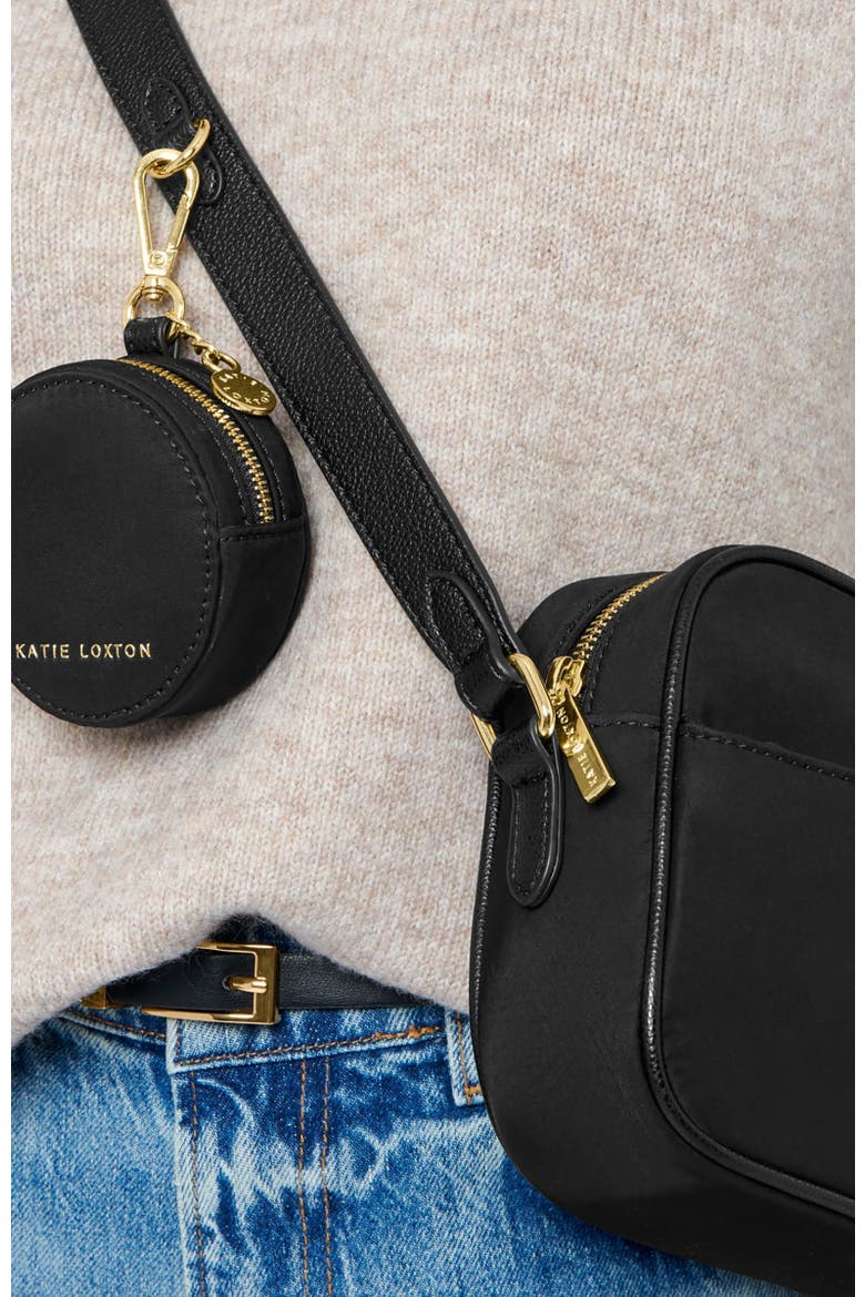 Nylon-Luxe Clip On Purse, Alternate, color, Black