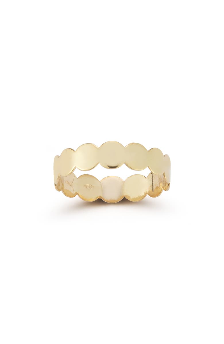 Ember Fine Jewelry 14K Gold Scalloped Band Ring, Main, color, Gold