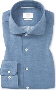 1863 by Eterna Slim Fit Cotton & Linen Dress Shirt