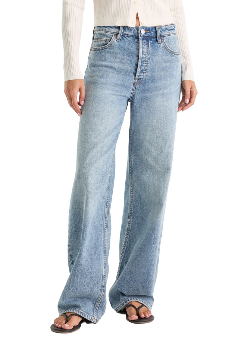 High Waist Wide Leg Jeans, Main, color, INDIGO1242