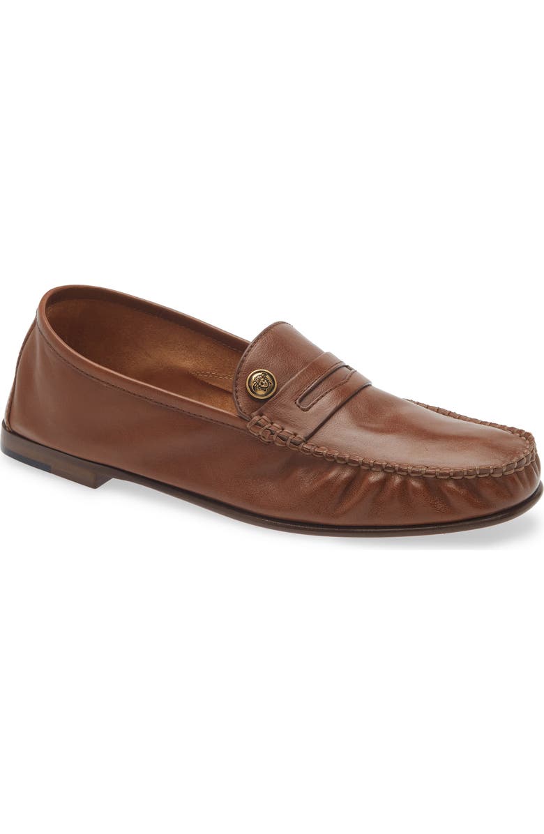 Versace Medusa Penny Loafer, Main, color, Rovere-Gold