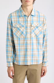 Corridor Plaid Cotton Flannel Button-Up Shirt