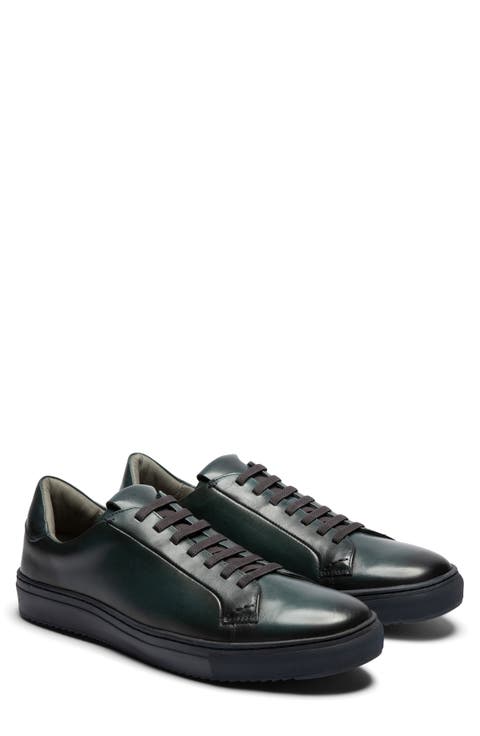 Elastic Lace Leather Sneaker (Men)