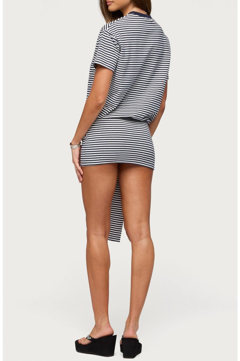 Ardeney Stripe Tie Waist T-Shirt Minidress, Alternate, color, NAVY
