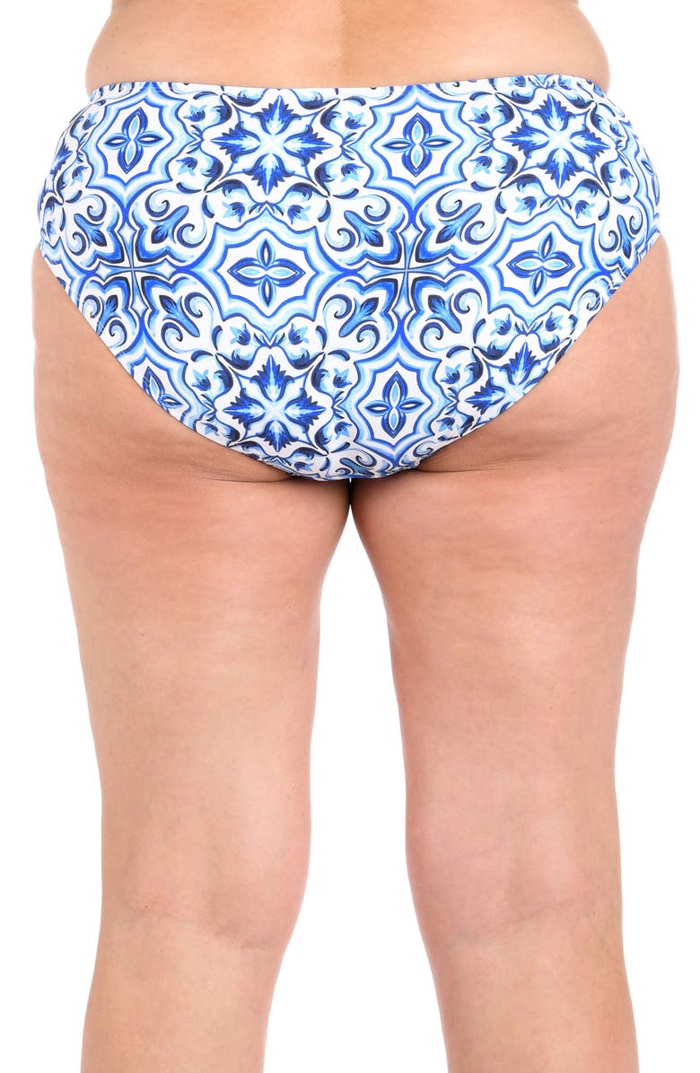 La Blanca Alborian Mid Rise Bikini Bottoms, Alternate, color, Blue