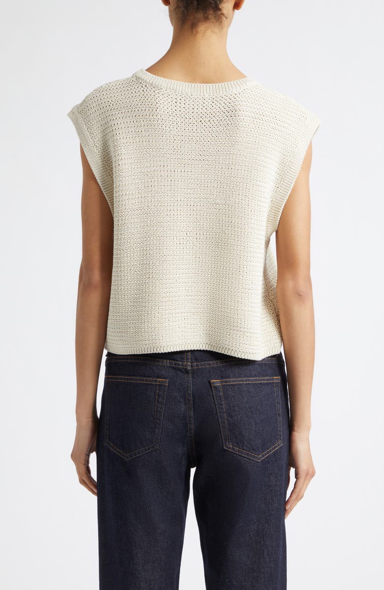 Derek Lam 10 Crosby Vivienne Cap Sleeve Sweater, Alternate, color, Marshmallow