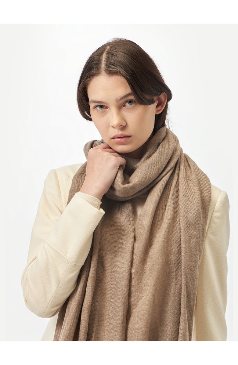 Gobi Cashmere Lightweight Cashmere Woven Scarf, Alternate, color, Taupe