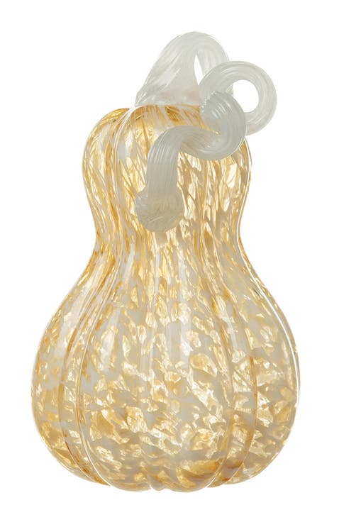 Fall Patterned Glass Gourd Pumpkins