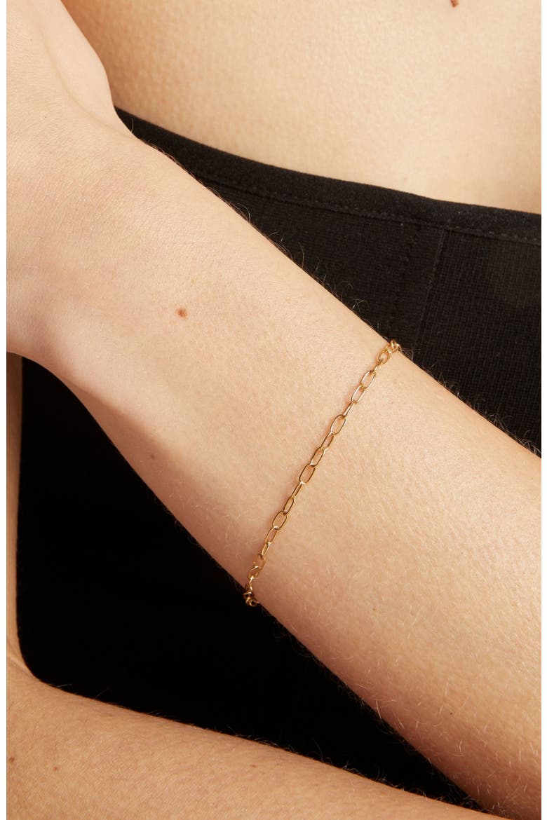 Unbreakable Mini Paperclip Chain Bracelet, Alternate, color, Yellow