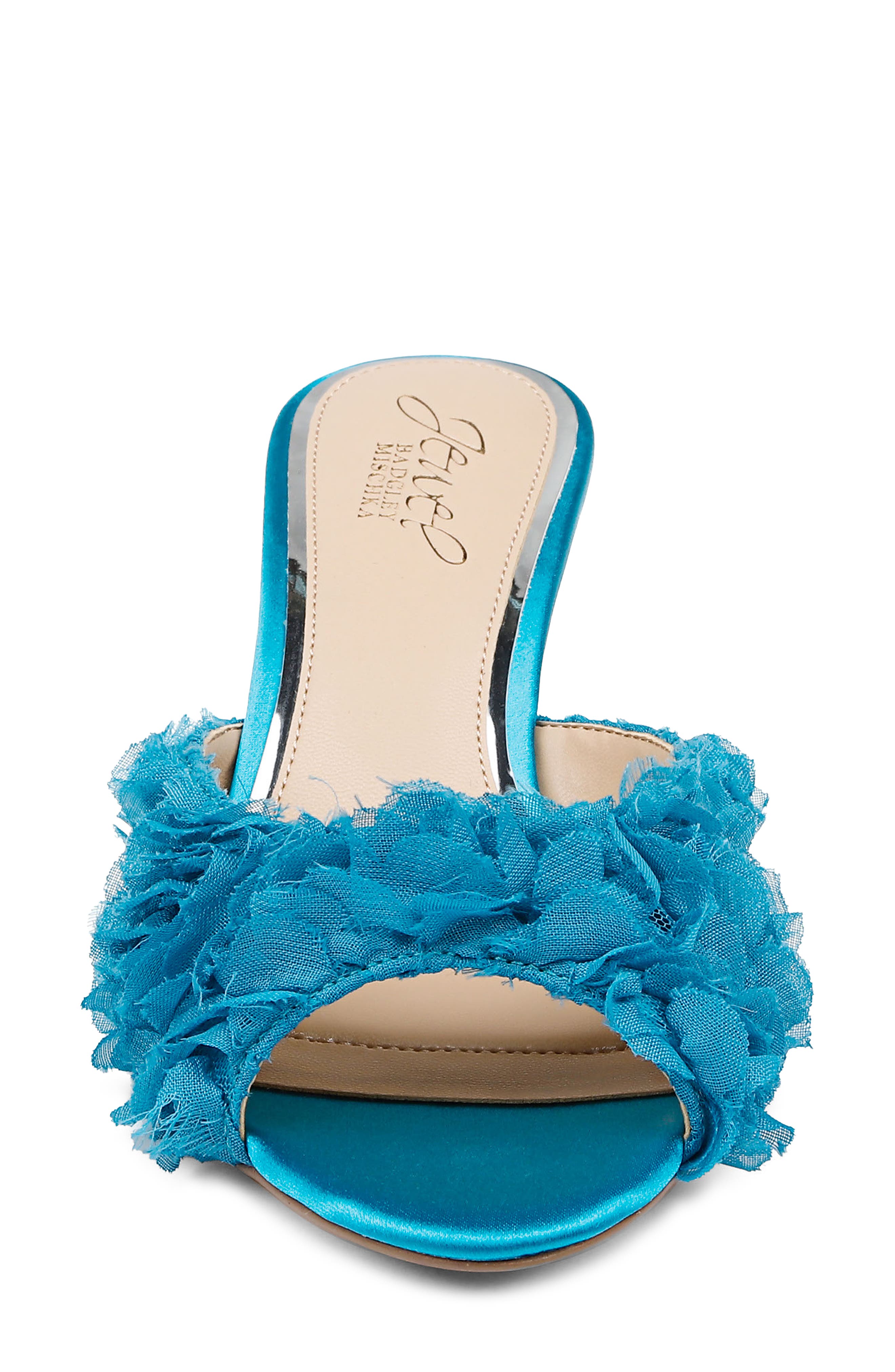 Jewel Badgley Mischka Scarlet Mesh Flower Sandal, Alternate, color, Blue/ Blue