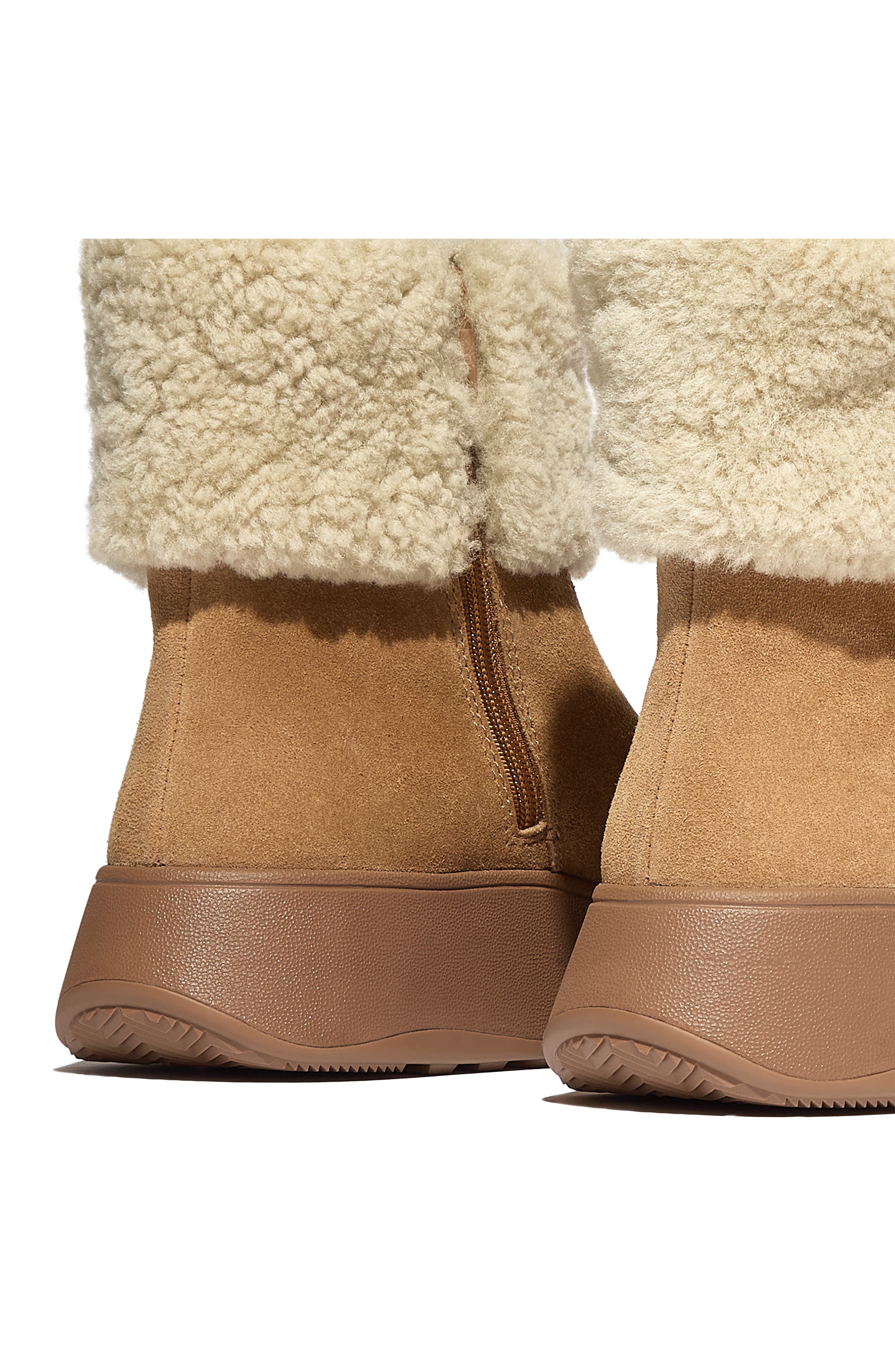F-Mode Genuine Shearling Boot, Alternate, color, DESERT TAN