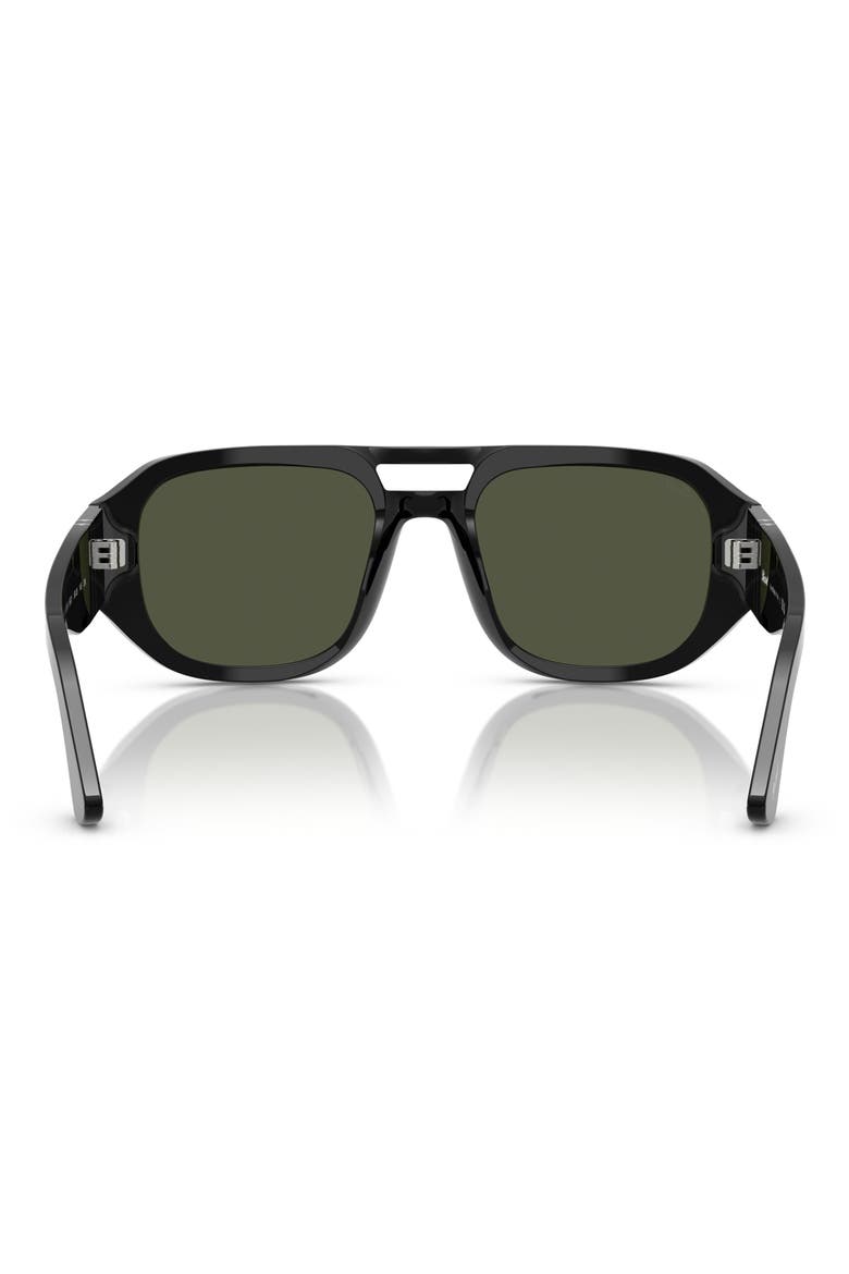 56mm Pilot Sunglasses, Alternate, color, BLACK/ GREEN