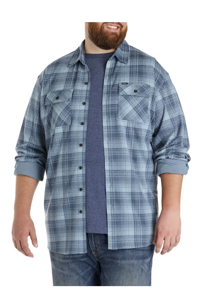 O'Neill Big & Tall Sutton Plaid Sport Shirt, Main, color, Citadel