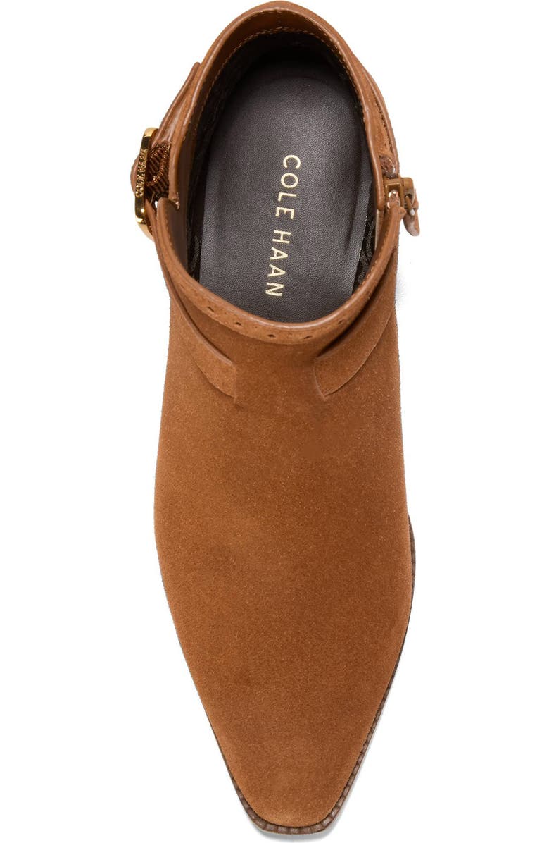 Cole Haan Norella Buckle Bootie, Alternate, color, Tobacco Suede