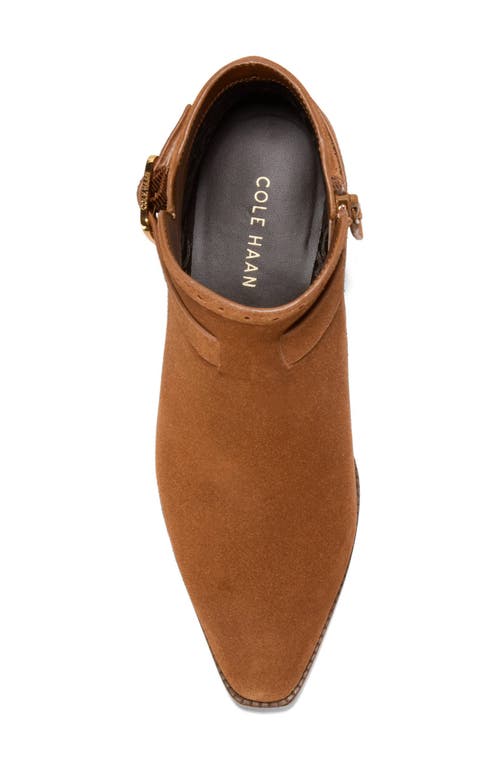 Cole Haan Norella Buckle Suede Boot In Brown