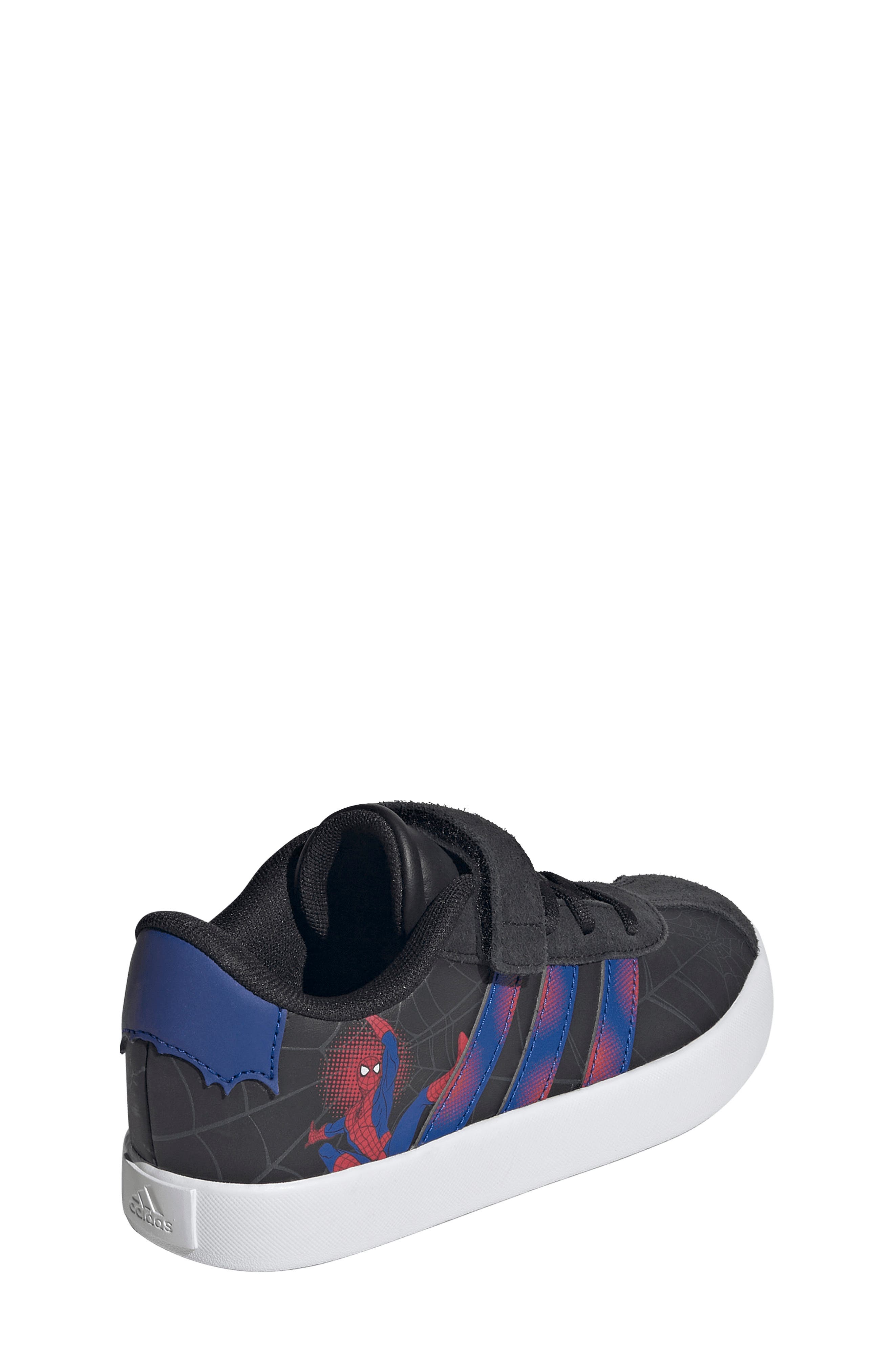 Kids' VL Court Spider-Man Sneaker, Alternate, color, BLACK/ ROYAL BLUE/ VIOLET